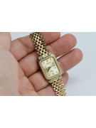 Żółty zegarek na rękę Lady Geneve z 14-karatowym złotem 585 lw055y&lbw006y
