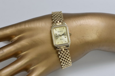Gold men's watch Geneve ★ zlotychlopak.pl ★ Gold purity 585 333 Low Price!