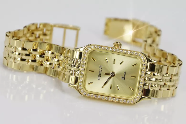 Reloj de oro para hombre Geneve ★ zlotychlopak.pl ★ Pureza de oro 585 333 Precio bajo!