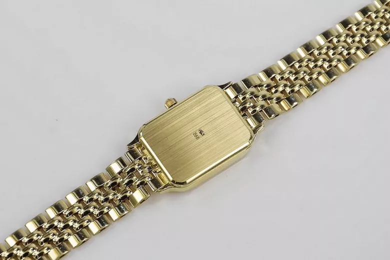 Gold men's watch Geneve ★ zlotychlopak.pl ★ Gold purity 585 333 Low Price!