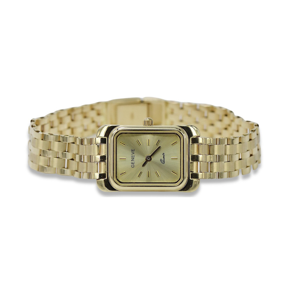 Gold men's watch Geneve ★ zlotychlopak.pl ★ Gold purity 585 333 Low Price!