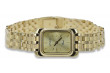 Желтые 14k 585 золотые часы Lady Geneve lw003ydg&lbw007y