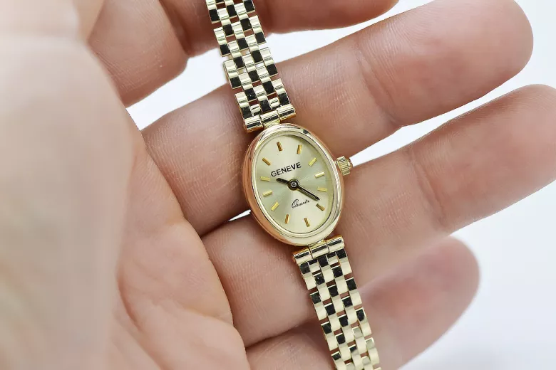 Geneve 14k gold watch womens hot sale