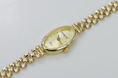 Yellow 14K Gold Italian Lady Geneve Watch lw033y