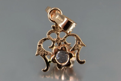 Рожеве Золото 14К, Рубін, Циркон, Аметист, Смарагд, Сапфір... Підвіска vpc004