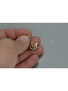 Vintage Rose Gold Ruby Zircon Emerald Sapphire Pendant vpc004