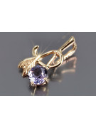 Vintage Rose Gold Ruby Zircon Emerald Sapphire Pendant vpc005