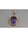 Vintage Rose Gold Ruby Zircon Emerald Sapphire Pendant vpc007