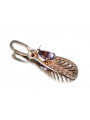 Vintage Rose Gold Ruby Emerald Sapphire Pendant with Zircon Amethyst Aquamarine Setting vpc010