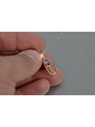 Vintage Rose Gold Ruby Emerald Sapphire Pendant with Zircon Amethyst Aquamarine Setting vpc010