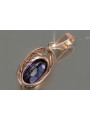 Vintage Rose Gold Ruby Zircon Amethyst Emerald Sapphire Pendant vpc014