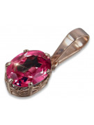 Pendentif Vintage Or Rose 14 carats Alexandrite Zircon Améthyste Émeraude Saphir Rubi vpc015