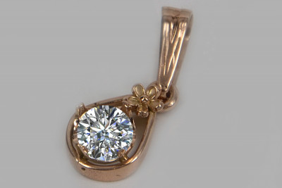 Pendentif Vintage Rubis Or Rose 14 carats Zircon Améthyste Aigue-marine Émeraude Saphir Péridot Jaune Alexandrit vpc017