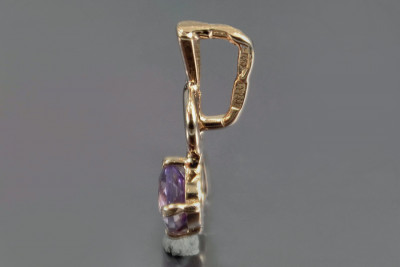 Colier vintage din argint placat cu aur, Rubin, Zircon, Smarald, Safir, Peridot, Alexandrit vpc005rp