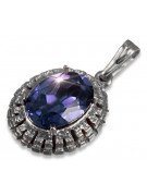 "925 Silver Gemstone Pendant: Ruby, Zircon, Amethyst, Emerald, Sapphire" vpc007s