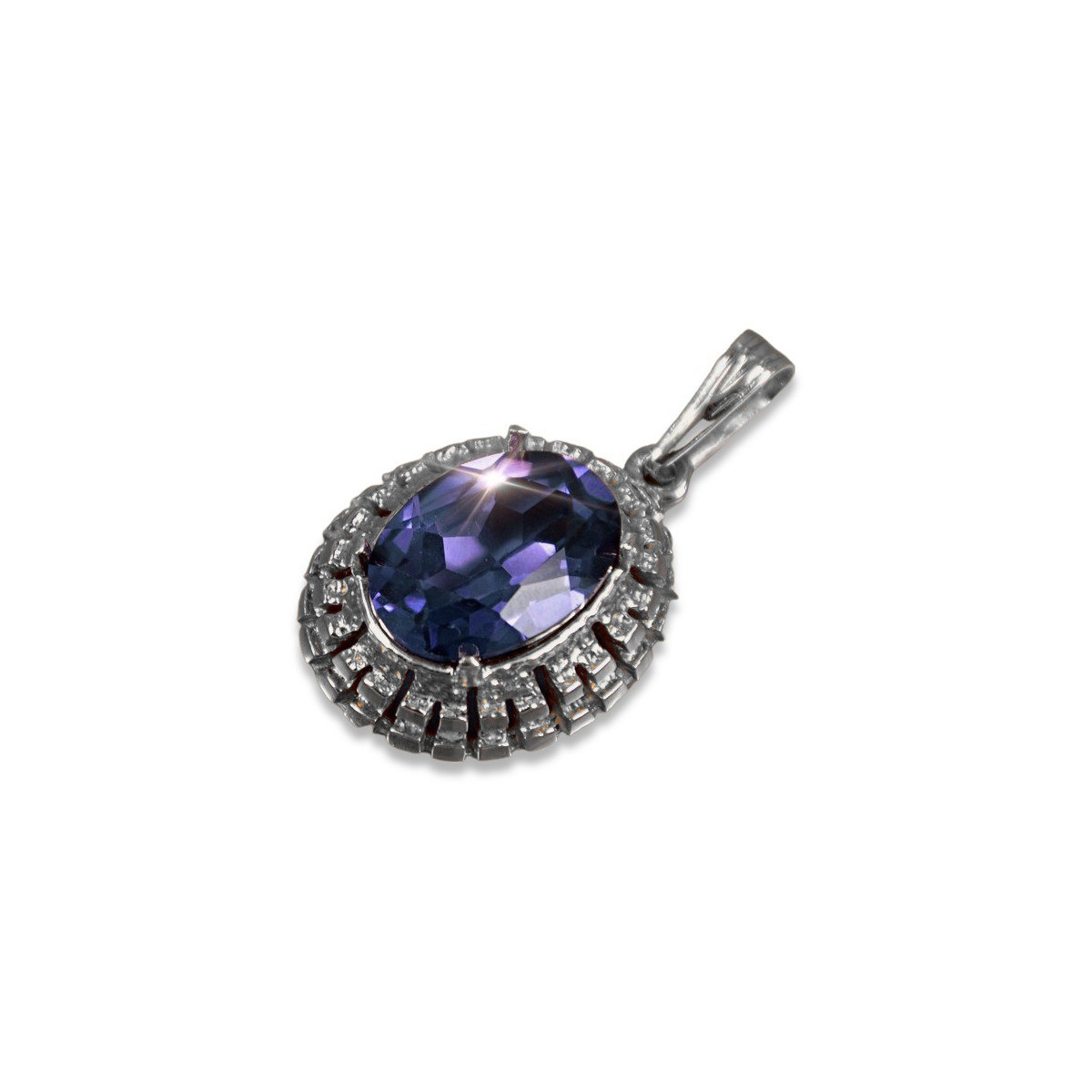 "925 Silver Gemstone Pendant: Ruby, Zircon, Amethyst, Emerald, Sapphire" vpc007s