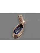 Rose Gold Plated Sterling Silver Gemstone Pendant vpc011rp