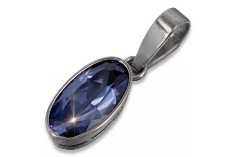 "925 Sterling Silver Gemstone Pendant with Alexandrite Ruby Sapphire Emerald" vpc011s