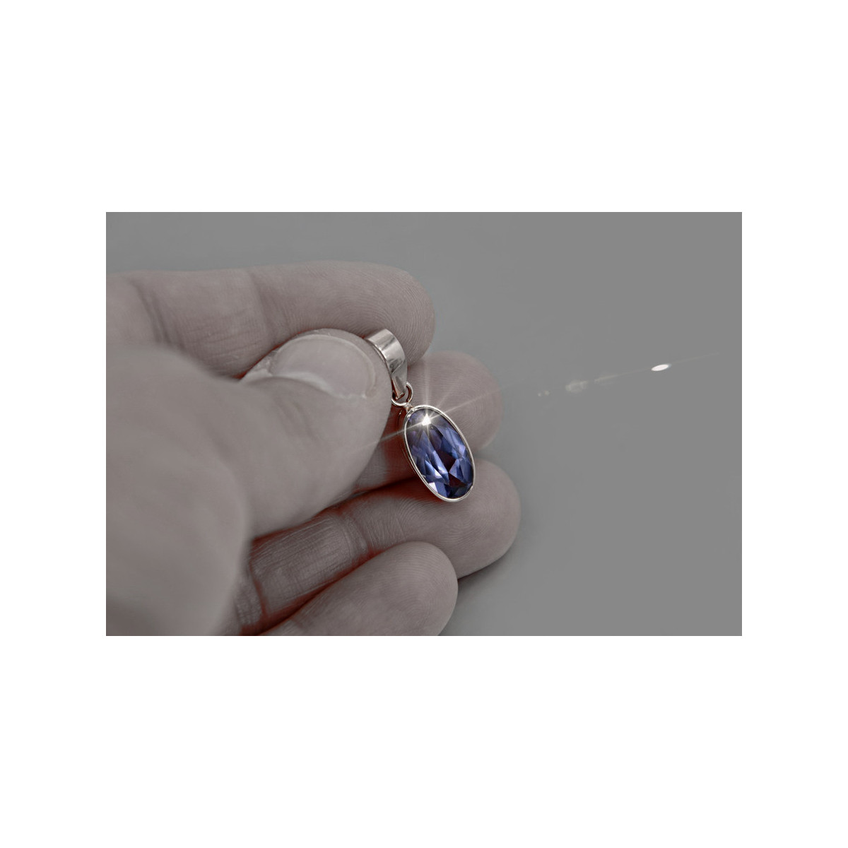 "925 Sterling Silver Gemstone Pendant with Alexandrite Ruby Sapphire Emerald" vpc011s