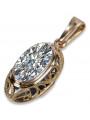 "Rose Gold Plated Silver Pendant with Alexandrite, Ruby, Emerald, Sapphire, Zircon" vpc014rp