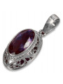 "925 Silver Gemstone Pendant with Ruby, Zircon, Amethyst, Emerald & Sapphire" vpc014s