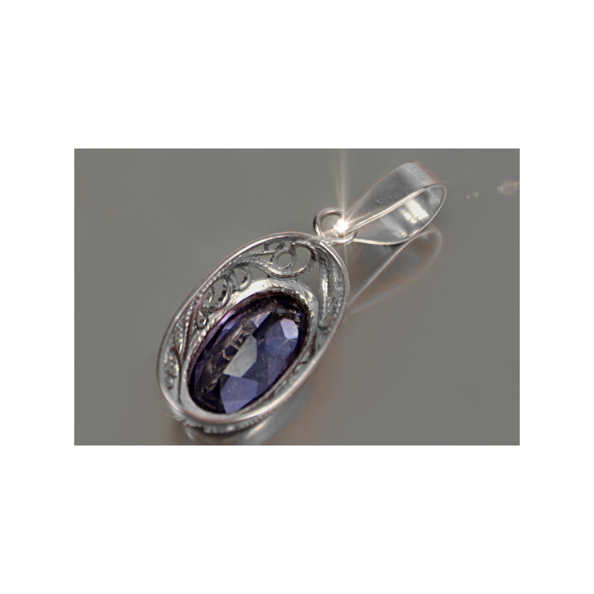 "925 Silver Gemstone Pendant with Ruby, Zircon, Amethyst, Emerald & Sapphire" vpc014s