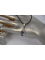 "925 Silver Gemstone Pendant with Ruby, Zircon, Amethyst, Emerald & Sapphire" vpc014s