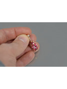 "Rose Gold Plated Silver Pendant with Ruby, Zircon, Amethyst, Emerald, Sapphire & More" vpc016rp