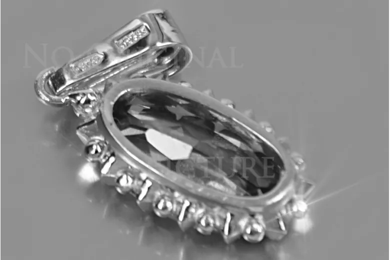 Pendentif en argent sterling plaqué or rose avec diverses pierres précieuses vpc016rp