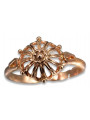 Russe soviétique rose rose 14k 585 or Bague vintage vrn179