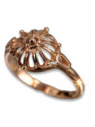 Russe soviétique rose rose 14k 585 or Bague vintage vrn179