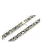 Chaîne en Or blanc 14 carats Spiga italienne 585 3mm
 cc036w