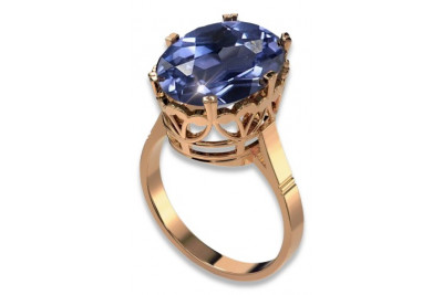 Russian Soviet rose 14k 585 gold Alexandrite Ruby Emerald Sapphire Zircon ring  vrc130