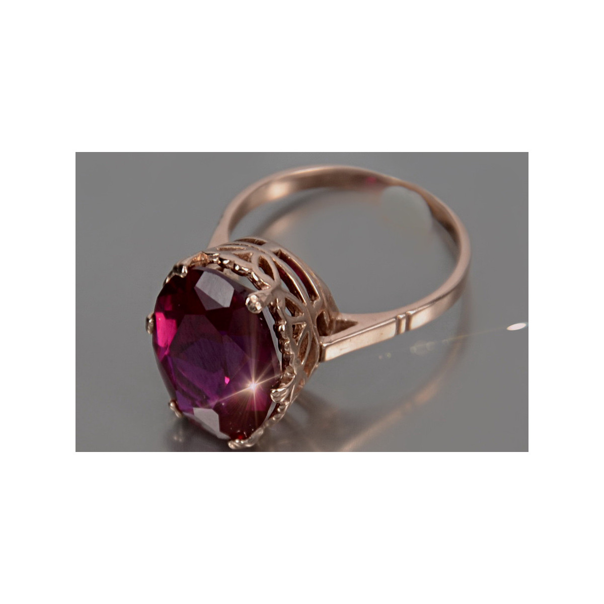 "Charmante Bague Vintage en Or Rose 14 Carats 585 sans Pierres" vrn106 vrn106