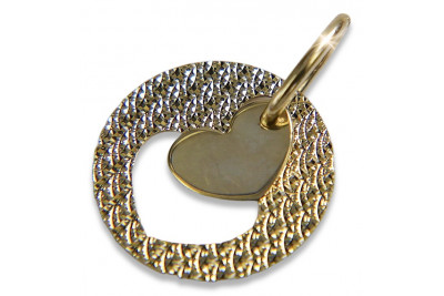 Pendentif en or jaune italien de 14 carats magnifique cpn011yw