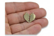 Elegant 14k Gold Heart Pendant Necklace for Romantic Souls cpn031y&cc078yw