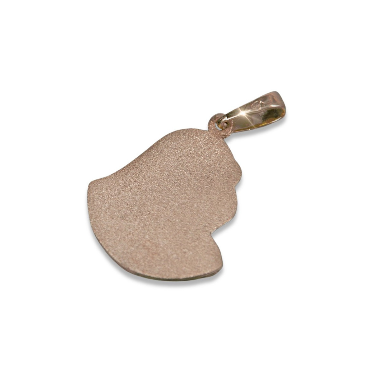 "Mary Icon Medallion Pendant in 14K Rose Gold" pm003r pm003r