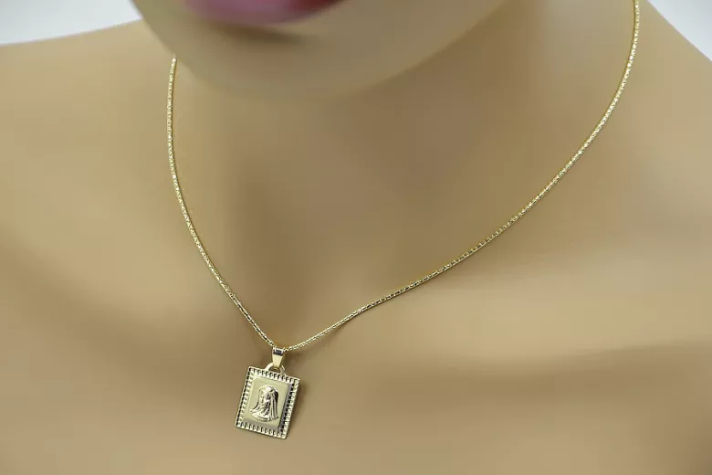 Медальон икона Мария от 14K бяло злато 585 pm002w pm002w