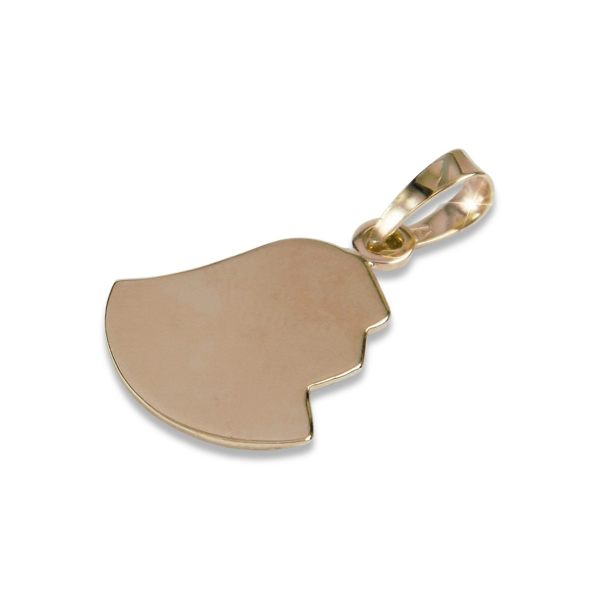 "14K Rose Gold Angelic Mary Medallion Pendant" pm004r pm004r