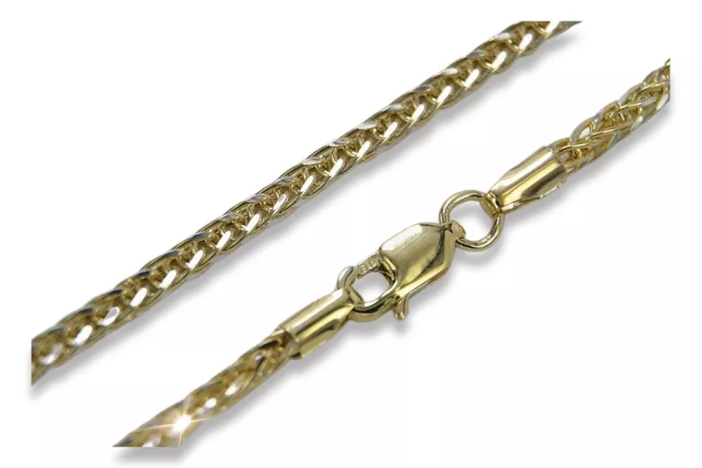 Chaîne en or jaune 14 carats italien à queue de renard (55 cm) cc035y