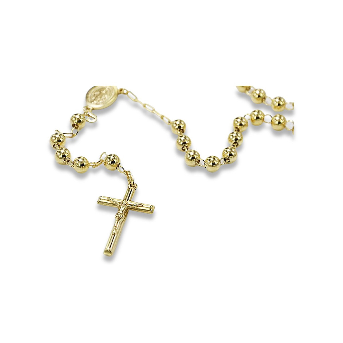 Yellow rose gold rosary chain ★ russiangold.com ★ Gold 585 333 Low price