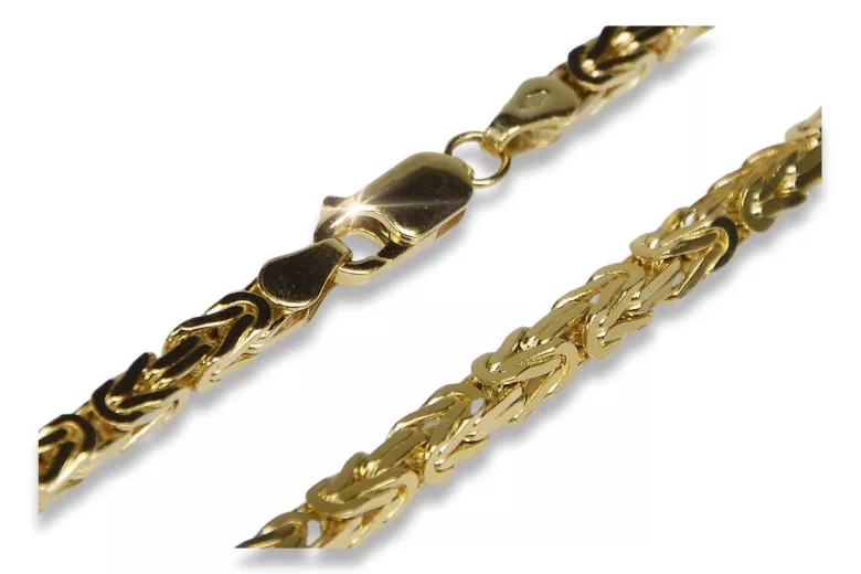 Bracelet Bizantine en Or Jaune 14K avec Pierres Précieuses cb014y