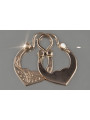 "Vintage 14K 585 Rose Gold Gipsy Earrings without Stones" ven119 ven119