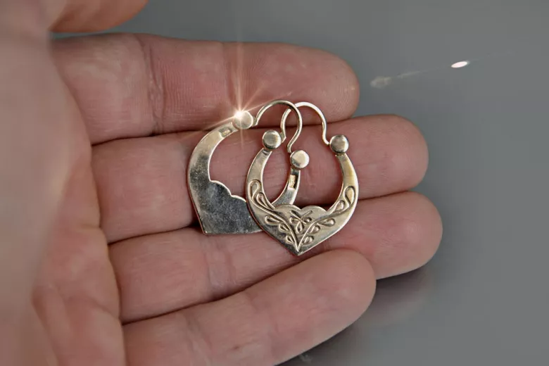 "Aretes Gipsy Antiguos en Oro Rosa de 14k Original sin Piedras" ven119 ven119