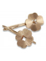 "No Stones Vintage 14K Rose Gold Leaf Earrings" ven077 ven077