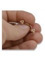 Original Vintage No Stones 14K Rose Gold Ball Earrings ven198 ven198