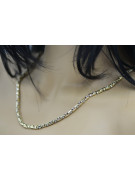 14K Yellow and White Gold Modern Chain Necklace cc101yw