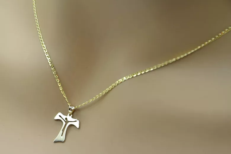 Golden Catholic Cross ★ russiangold.com ★ Gold 585 333 Low price