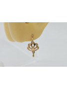 "No Stones, Original Vintage 14K Rose Gold Leaf Earrings" ven136 ven136