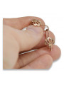 "No Stones, Original Vintage 14K Rose Gold Leaf Earrings" ven136 ven136